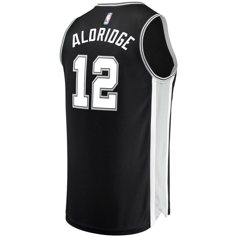 12-LaMarcus Aldridge San Antonio Spurs  Jersey Black - Icon Edition