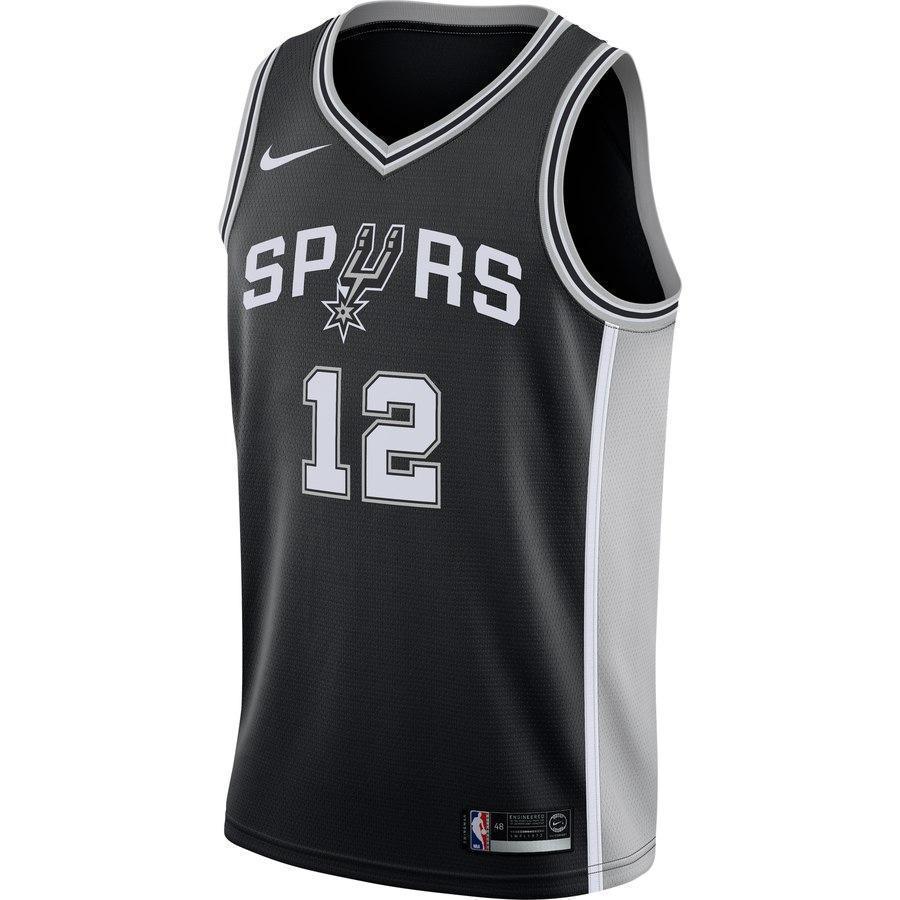 12-LaMarcus Aldridge San Antonio Spurs Swingman Jersey Black - Icon Edition