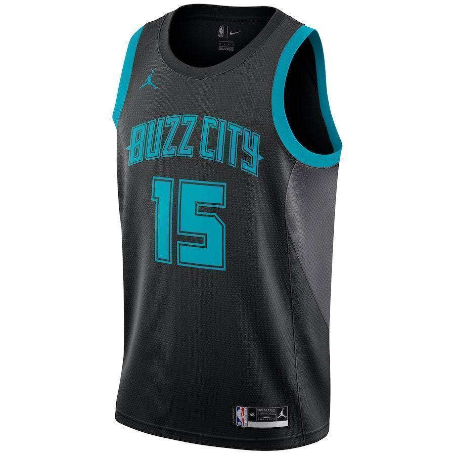 15-Kemba Walker Charlotte Hornets Swingman Jersey – City Edition – Black