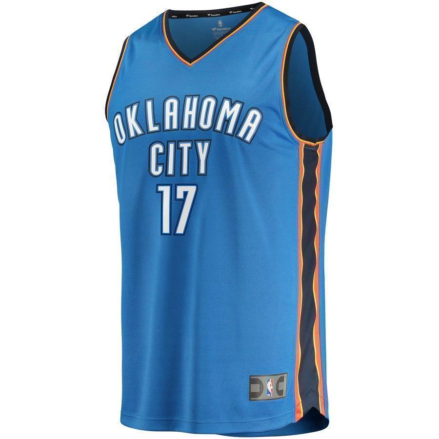 17-Dennis Schroder Oklahoma City Thunder  Jersey - Icon Edition - Blue