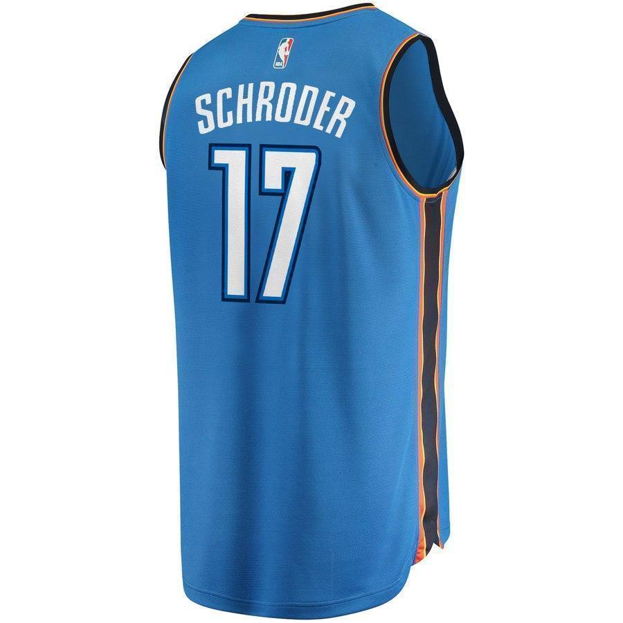 17-Dennis Schroder Oklahoma City Thunder  Jersey - Icon Edition - Blue