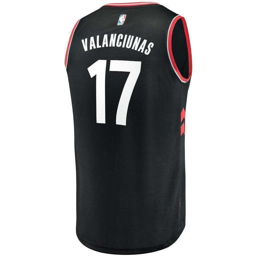 17-Jonas Valanciunas Toronto Raptors  Player Jersey Black - Statement Edition