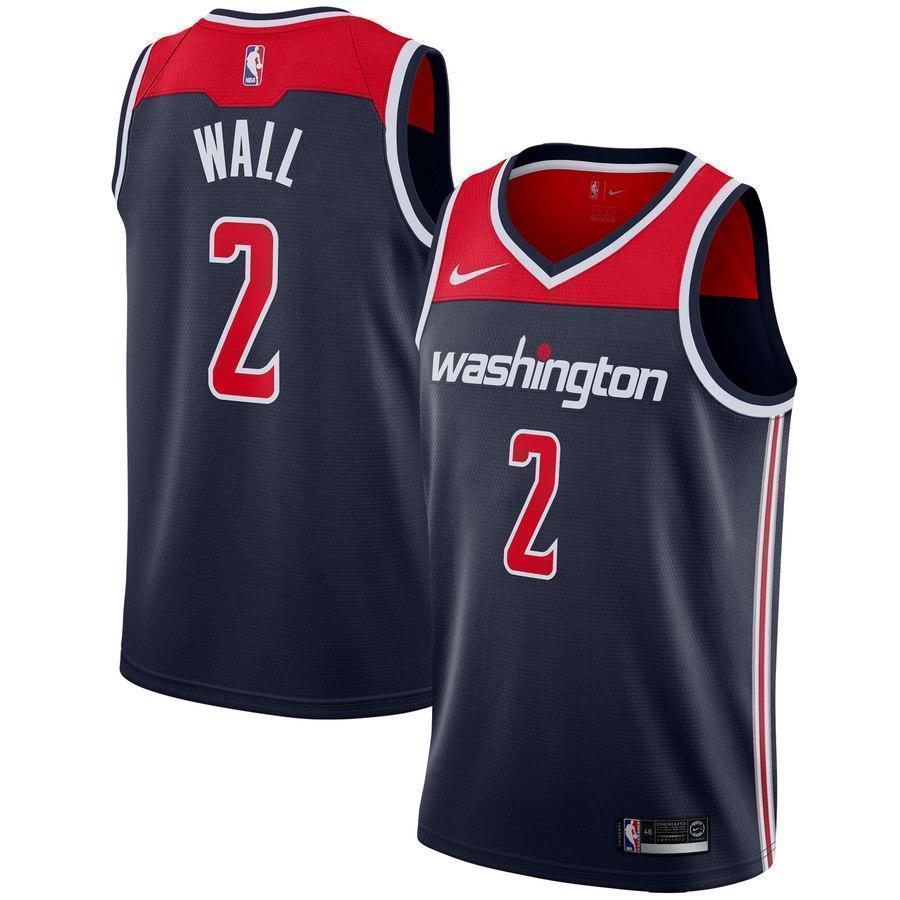 2-John Wall Washington Wizards Swingman Jersey - Statement Edition – Navy