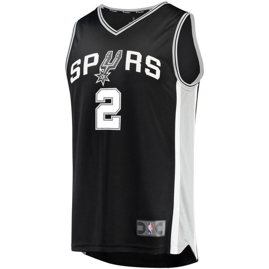 2-Kawhi Leonard San Antonio Spurs  Jersey Black - Icon Edition