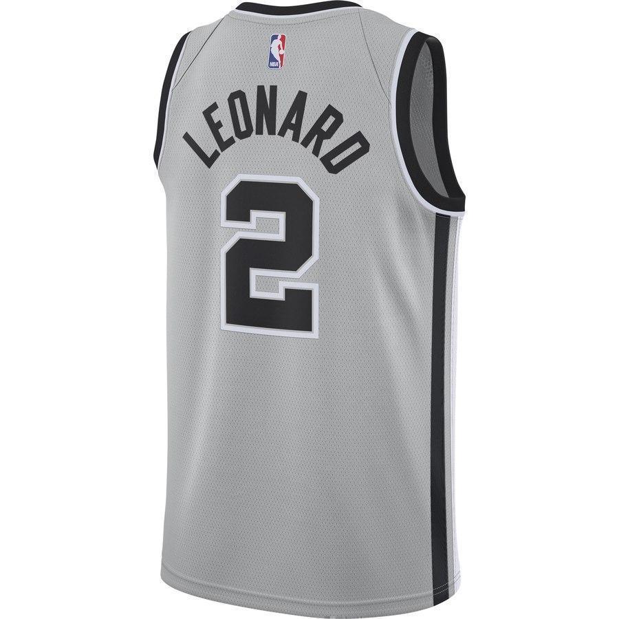 2-Kawhi Leonard San Antonio Spurs Swingman Jersey - Statement Edition – Silver