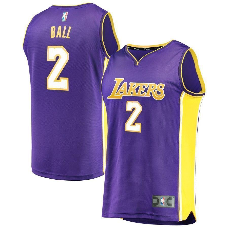 2Lonzo Ball Los Angeles Lakers Swingman Jersey - Statement Edition – Purple