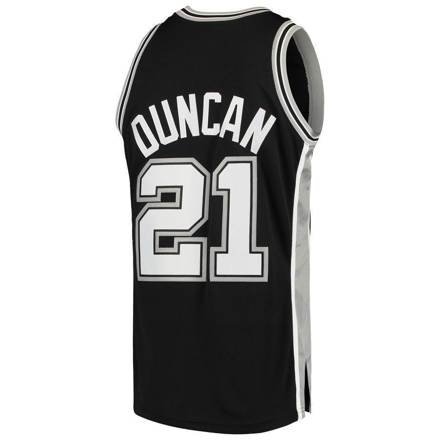 21-Tim Duncan San Antonio Spurs  2002-03 Hardwood Classics Jersey - Black