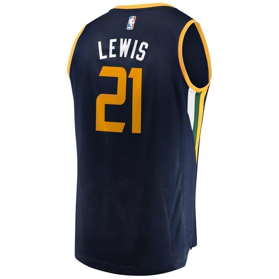 21-Trey Lewis Utah Jazz  Jersey - Icon Edition - Navy
