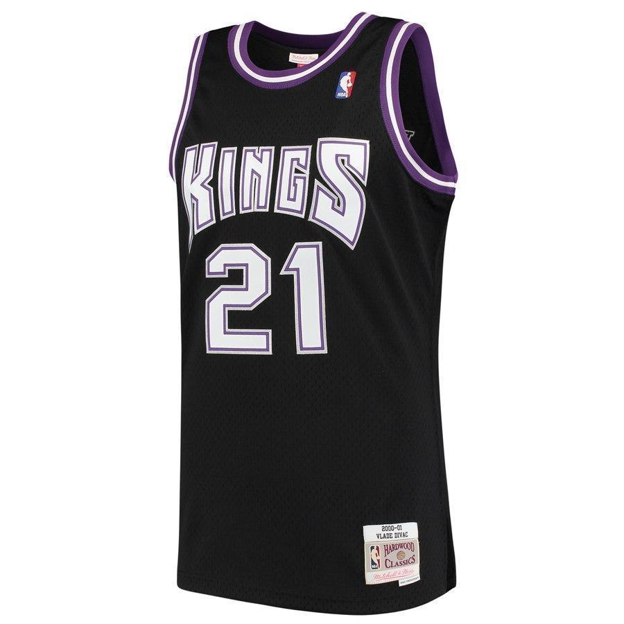 21-Vlade Divac Sacramento Kings 2000-01 Hardwood Classics Swingman Jersey - Black