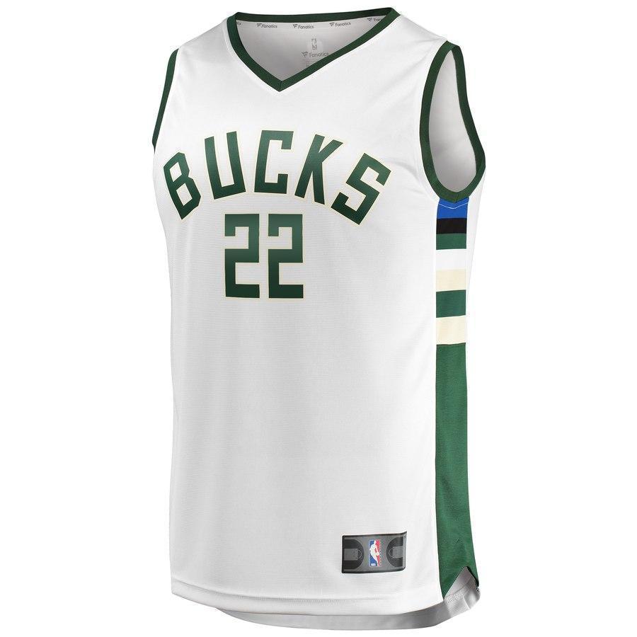 22-Khris Middleton Milwaukee Bucks  Jersey - Association Edition – White
