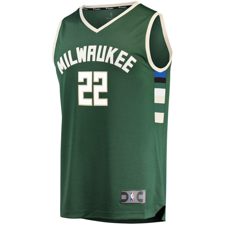 22-Khris Middleton Milwaukee Bucks Jersey Green - Icon Edition
