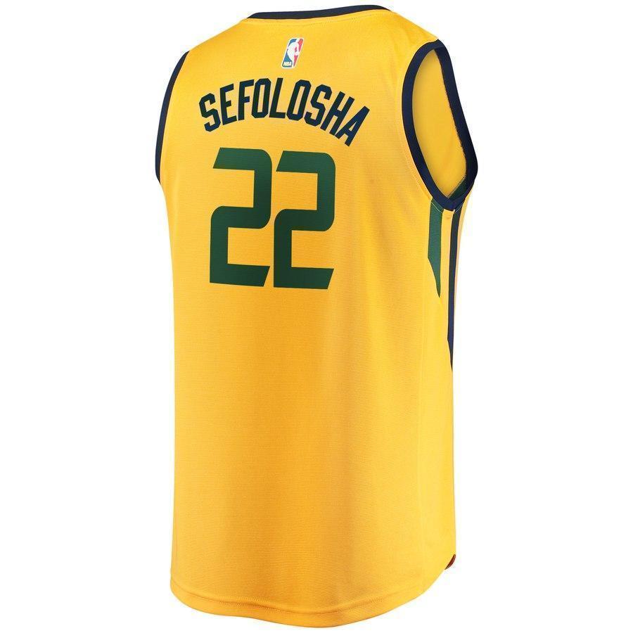 22-Thabo Sefolosha Utah Jazz  Player Jersey Gold - Statement Edition