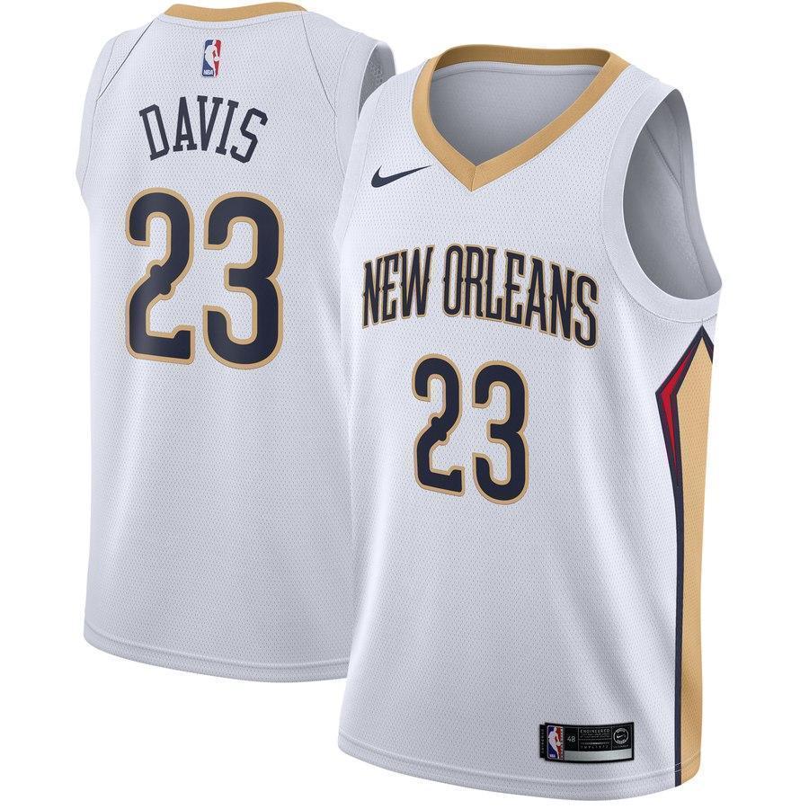 23-Anthony Davis New Orleans Pelicans Swingman Jersey White - Association Edition