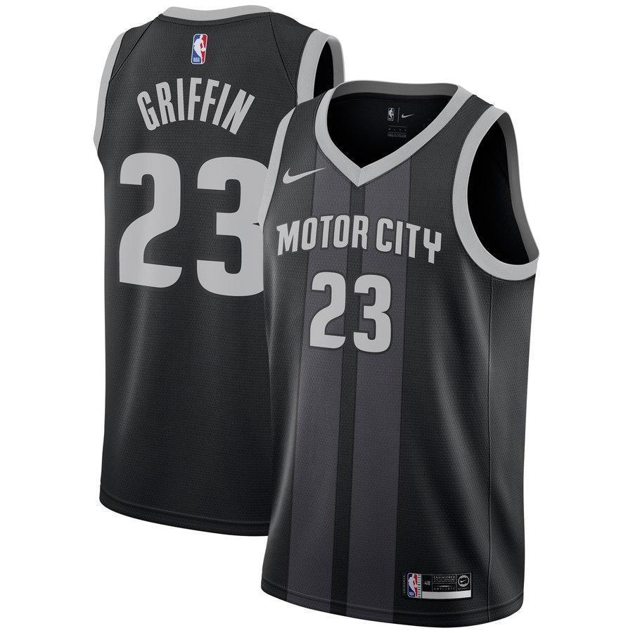 23-Blake Griffin Detroit Pistons Swingman Jersey – City Edition – Black