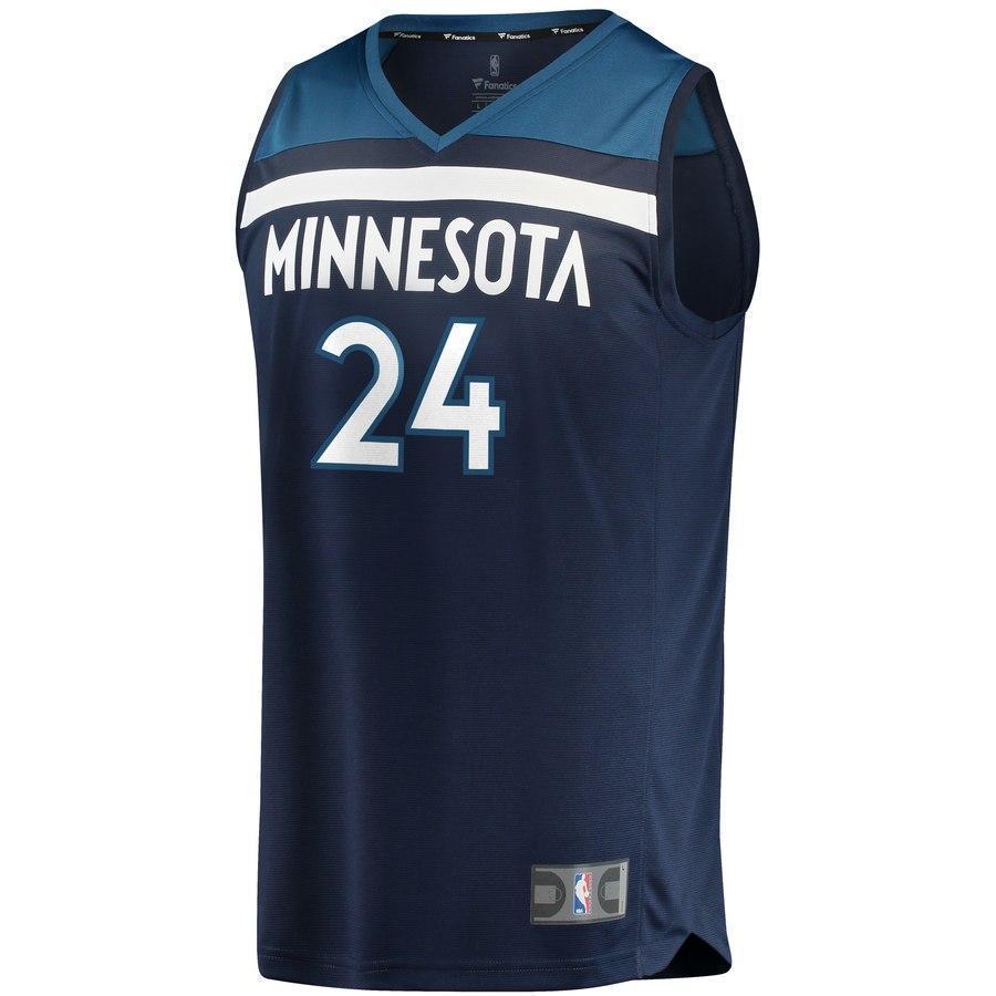 24-Justin Patton Minnesota Timberwolves  Jersey Green - Icon Edition – Navy