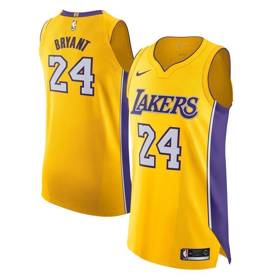 24-Kobe Bryant Los Angeles Lakers Jersey Yellow - Icon Edition