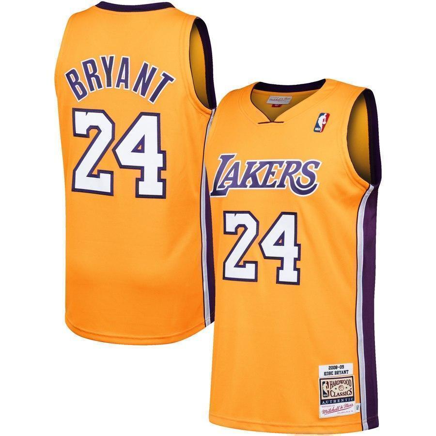 24-Kobe Bryant Los Angeles Lakers  Hardwood Classics Jersey - Gold