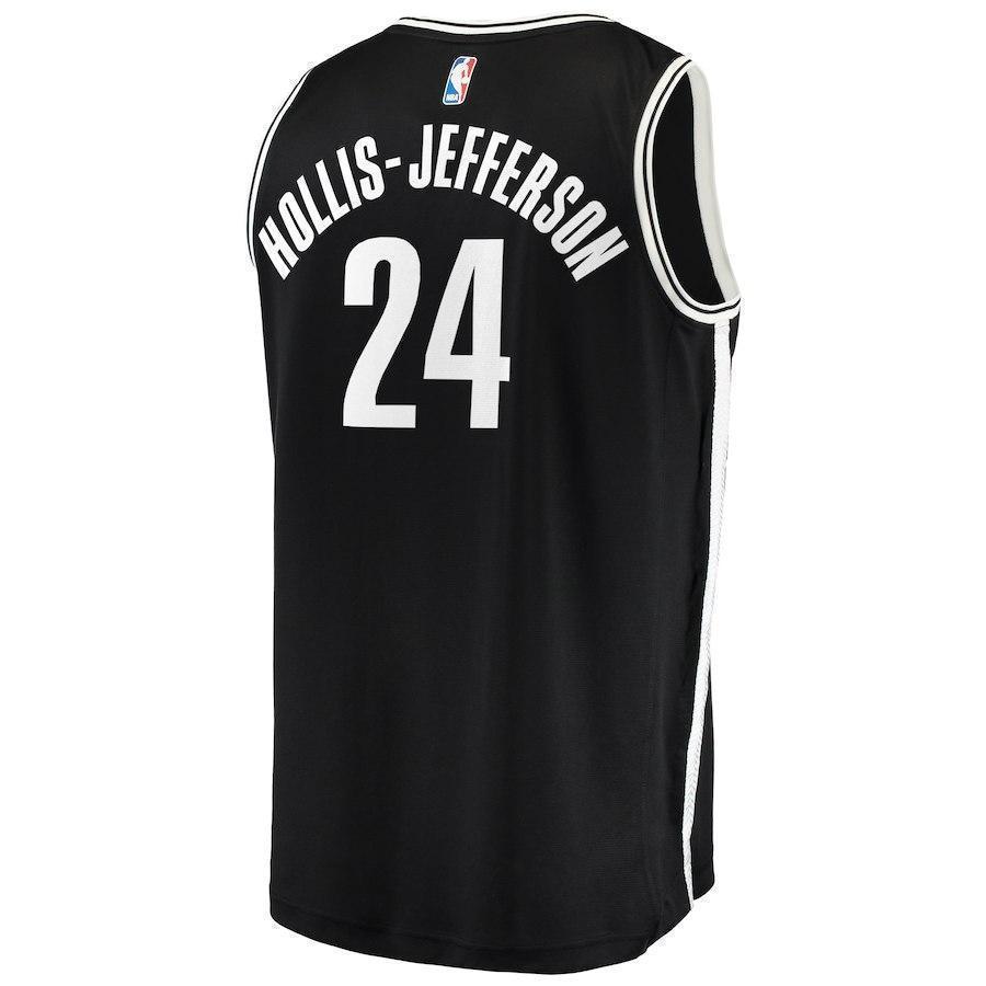 24-Rondae Hollis-Jefferson Brooklyn Nets  Jersey - Icon Edition - Black