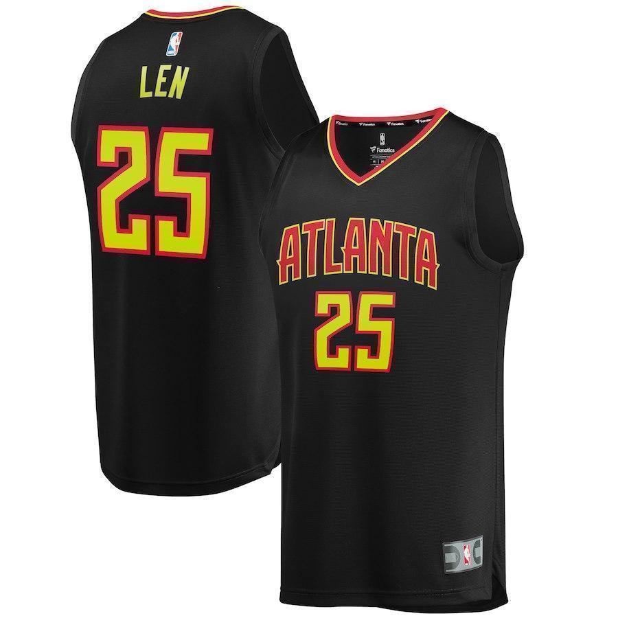 25-Alex Len Atlanta Hawks  Jersey Black - Icon Edition