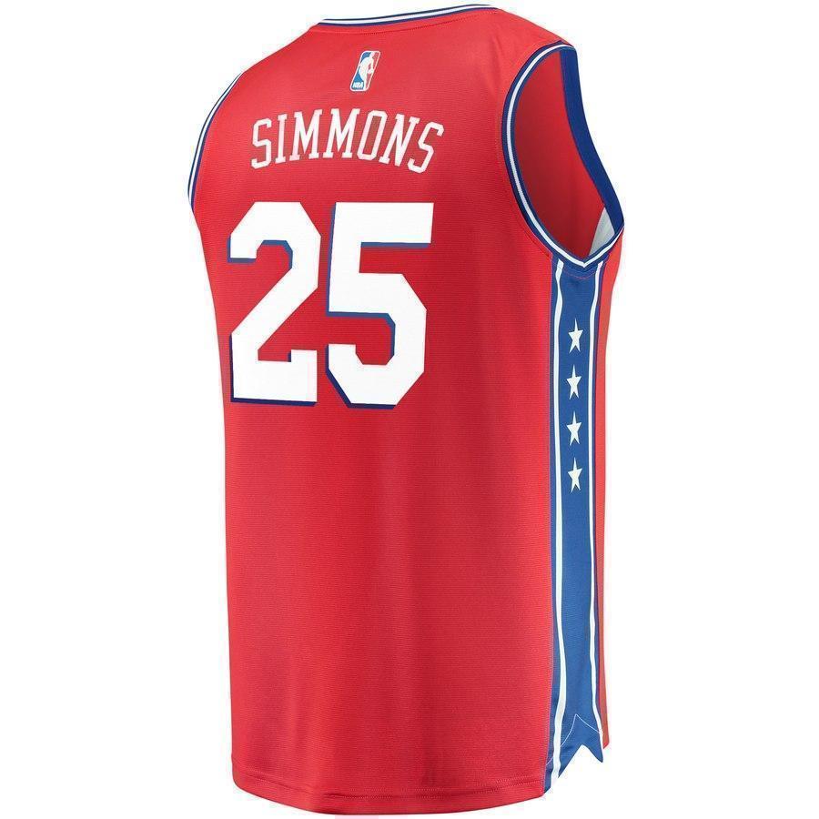 25-Ben Simmons Philadelphia 76ers Jersey Red - Statement Edition