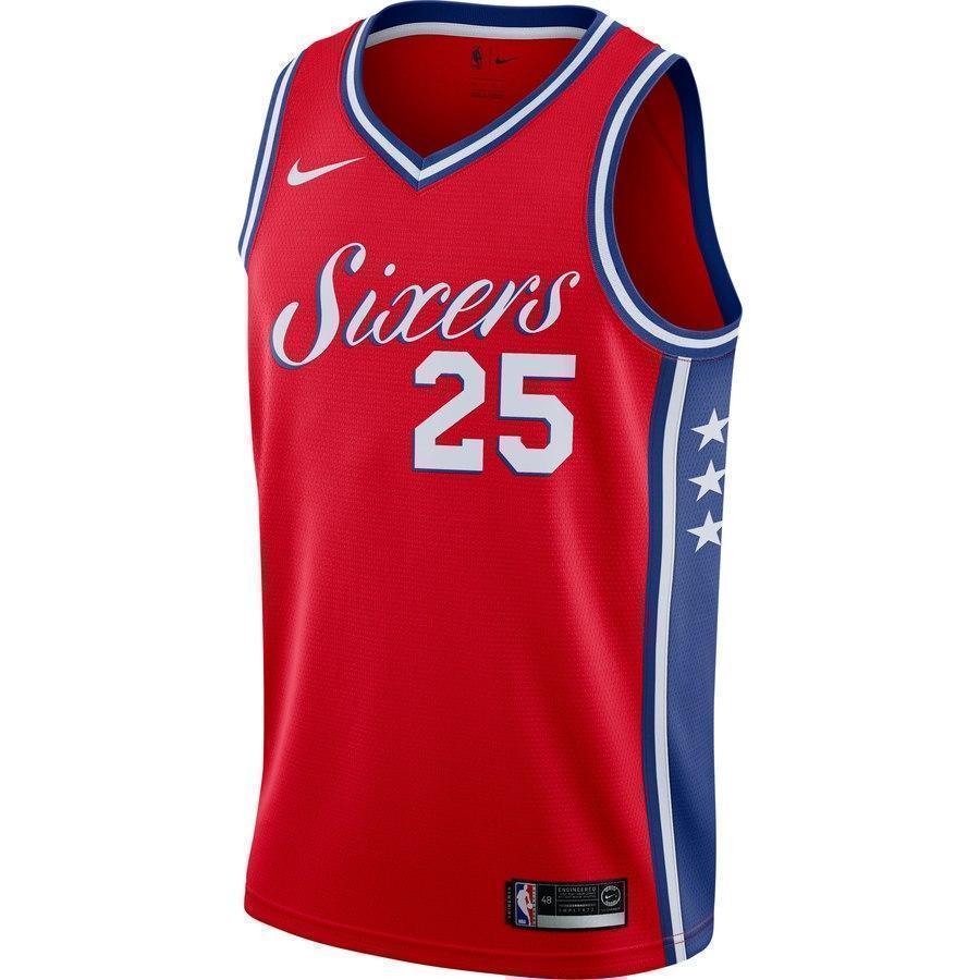25-Ben Simmons Philadelphia 76ers Swingman Jersey - Statement Edition – Red