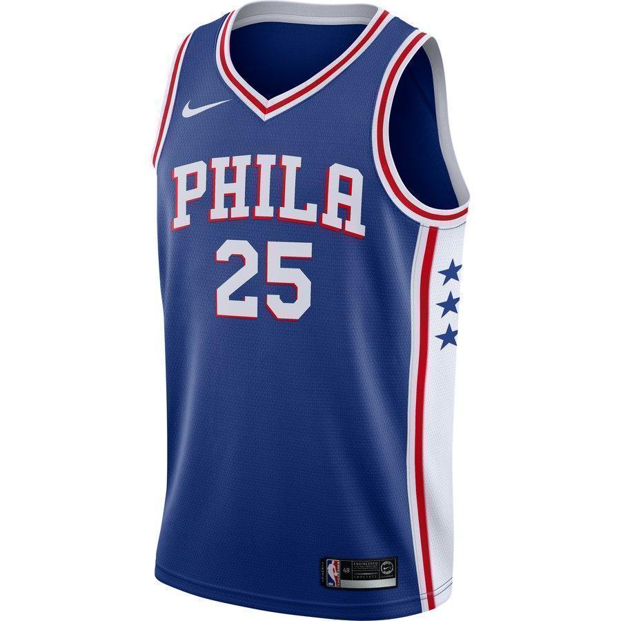 25-Ben Simmons Philadelphia 76ers Swingman Jersey Blue - Icon Edition