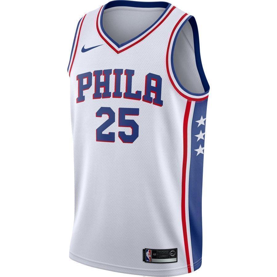 25-Ben Simmons Philadelphia 76ers Swingman Jersey White - Association Edition