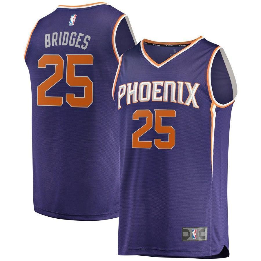 25-Mikal Bridges Phoenix Suns  Jersey - Icon Edition - Purple