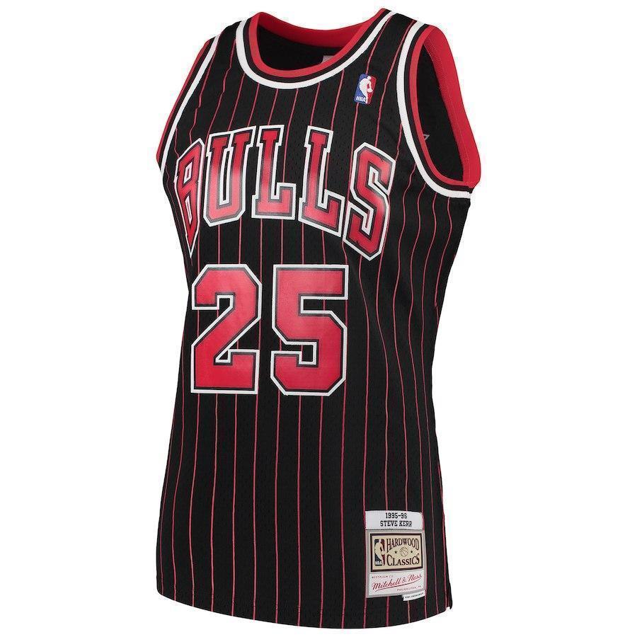 25-Steve Kerr Chicago Bulls 1995-96 Hardwood Classics Swingman Jersey – Black
