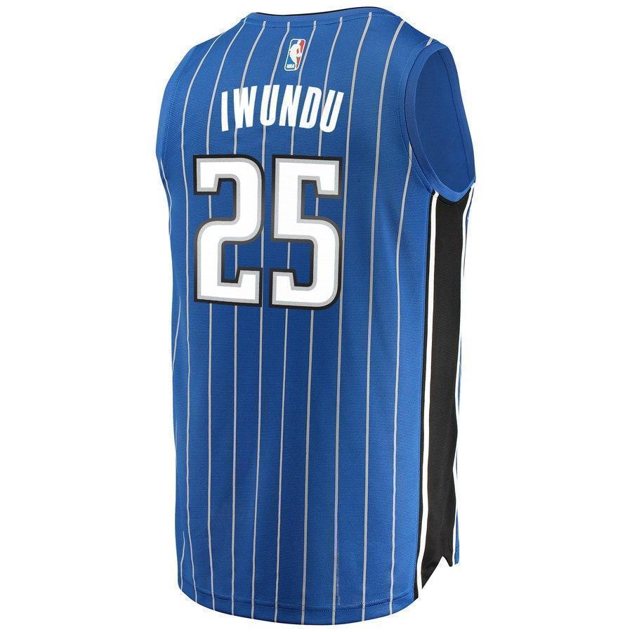 25-Wesley Iwundu Orlando Magic  Jersey - Icon Edition – Blue