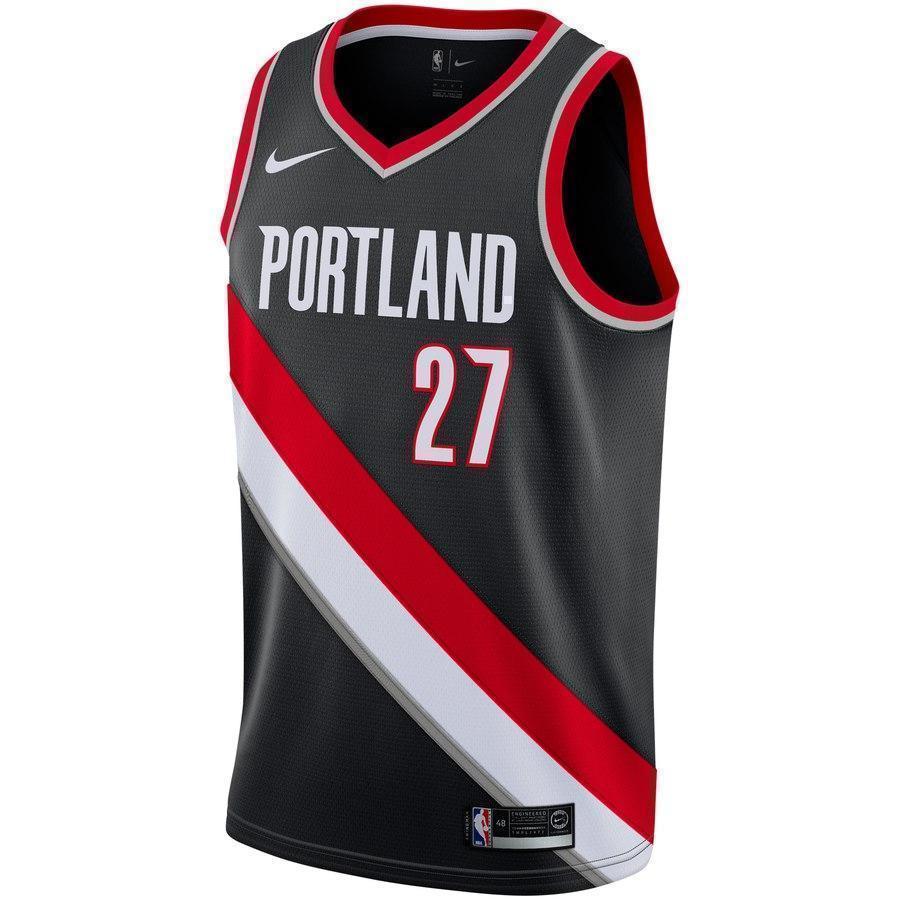 27-Jusuf Nurkic Portland Trail Blazers Swingman Jersey - Icon Edition – Black