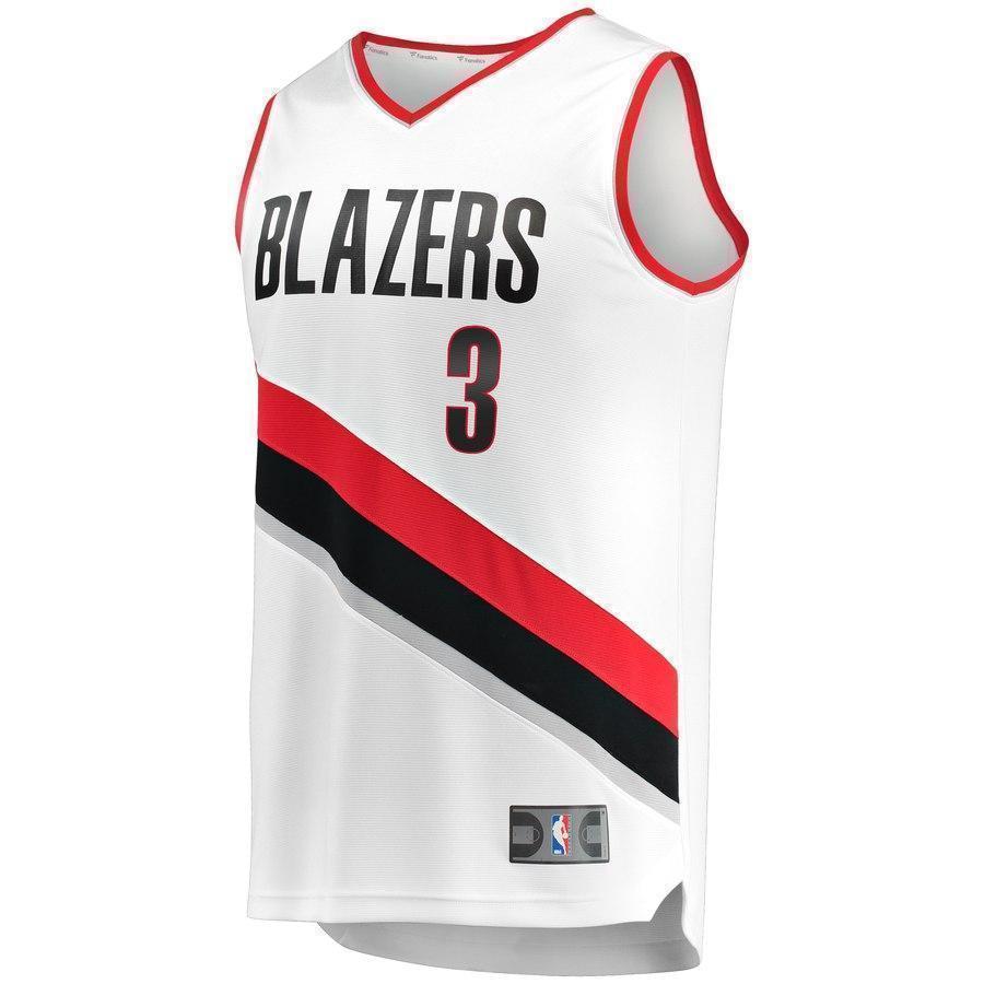 3-C.J. McCollum Portland Trail Blazers  Jersey - Association Edition – White