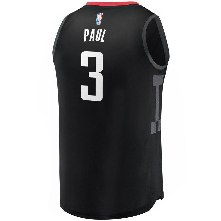 3-Chris Paul Houston Rockets Jersey Black - Statement Edition