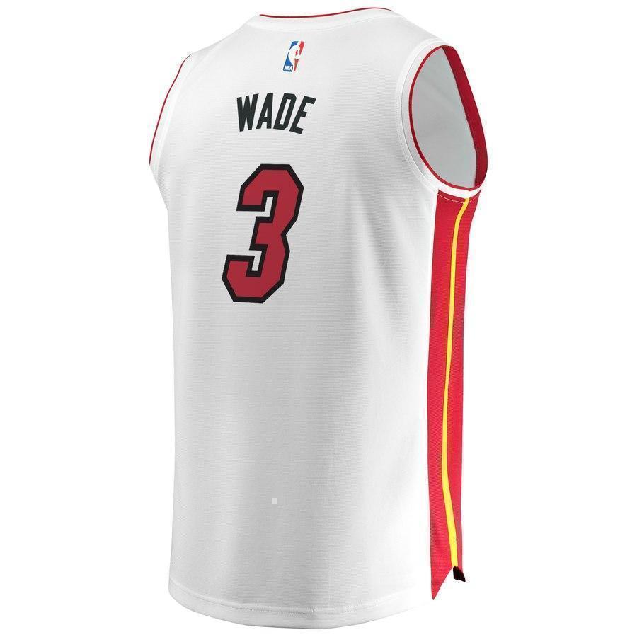 3-Dwyane Wade Miami Heat  Jersey White - Association Edition