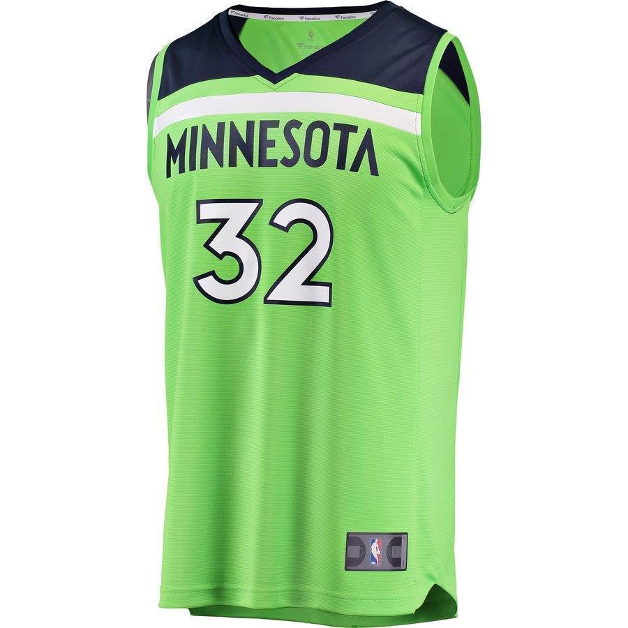 32-Karl-Anthony Towns Minnesota Timberwolves  Jersey Neon Green - Statement Edition