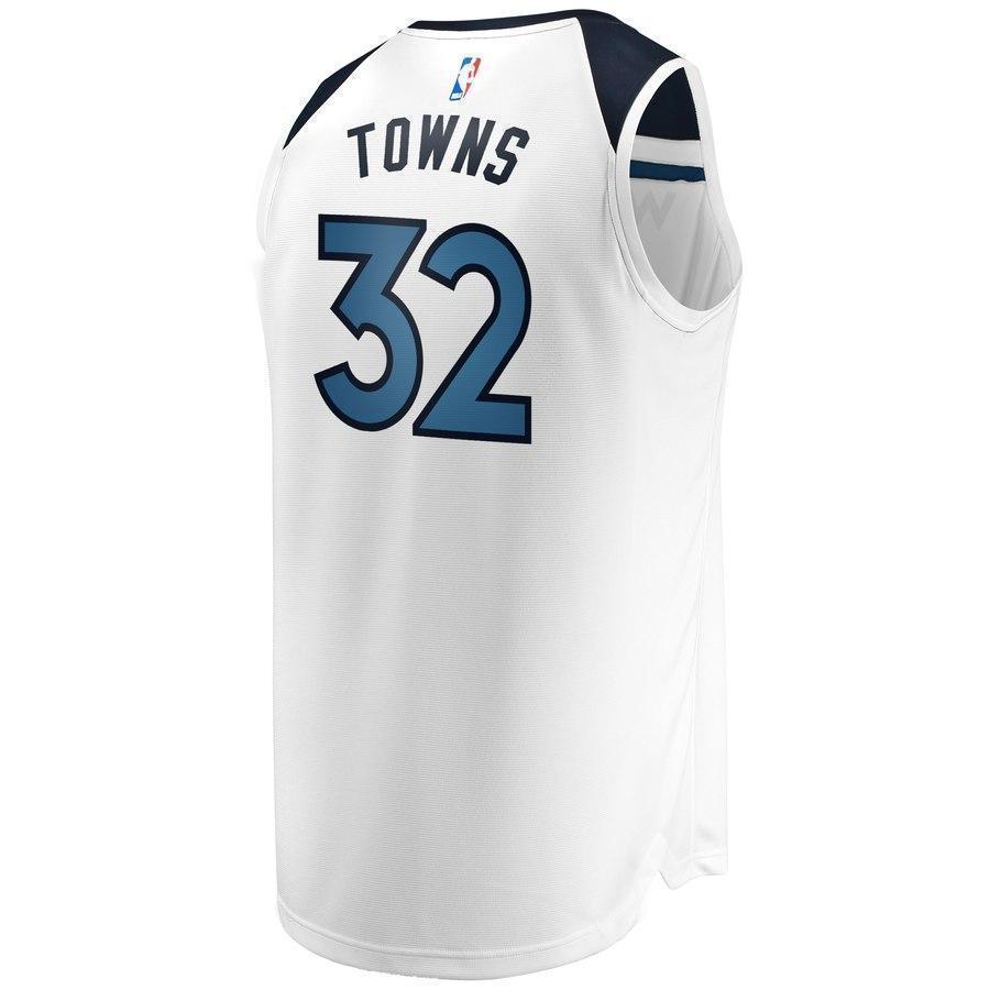 32-Karl-Anthony Towns Minnesota Timberwolves  Jersey White - Association Edition