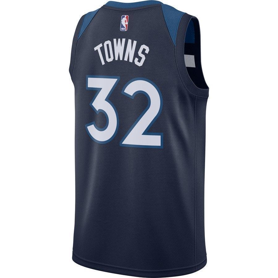 32-Karl-Anthony Towns Minnesota Timberwolves Swingman Jersey Navy - Icon Edition