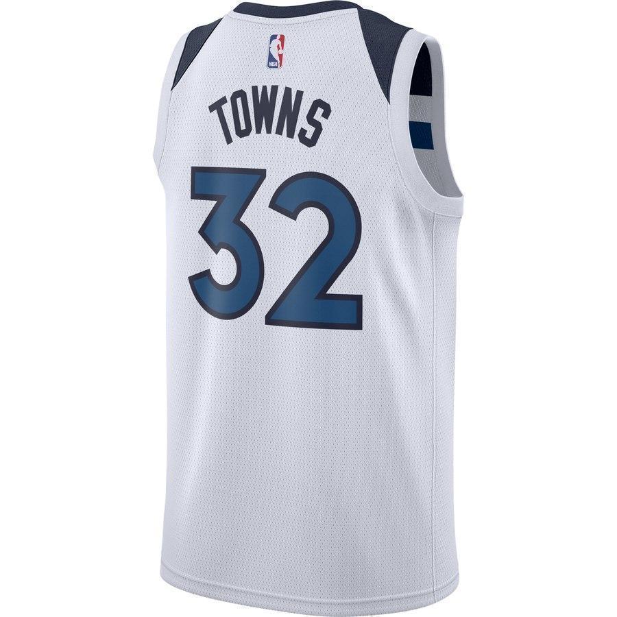 32-Karl-Anthony Towns Minnesota Timberwolves Swingman Jersey White - Association Edition