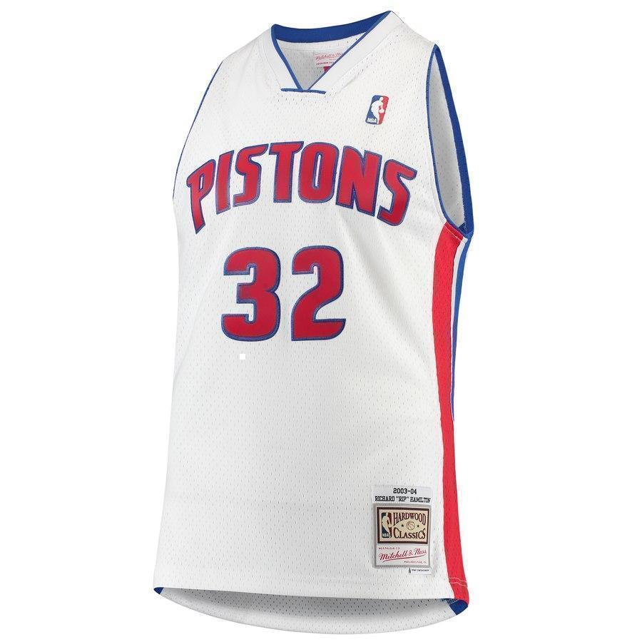32-Richard Hamilton Detroit Pistons  Hardwood Classics Swingman Jersey – White