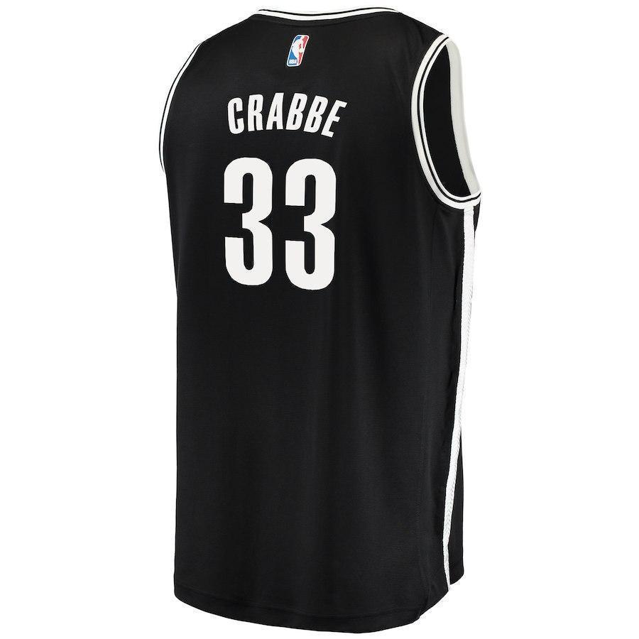 33-Allen Crabbe Brooklyn Nets Jersey - Icon Edition – Black