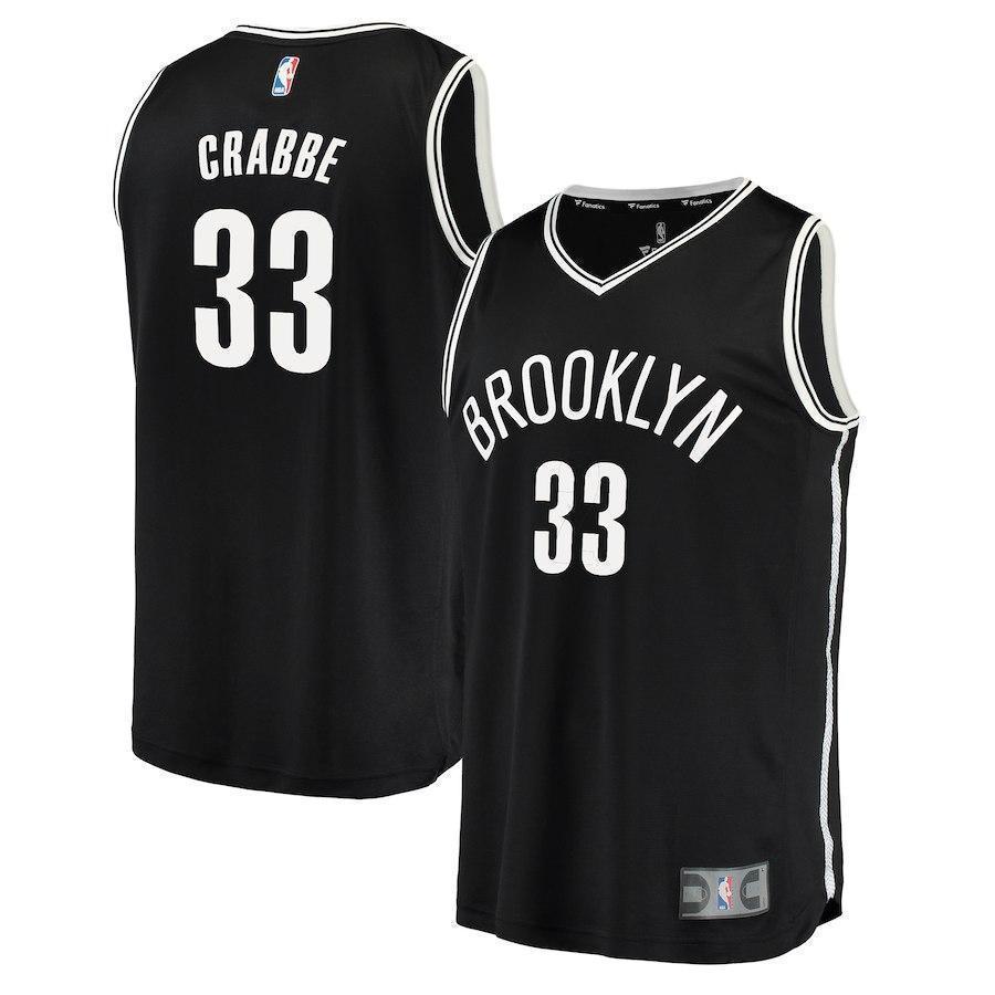 33-Allen Crabbe Brooklyn Nets Jersey - Icon Edition – Black