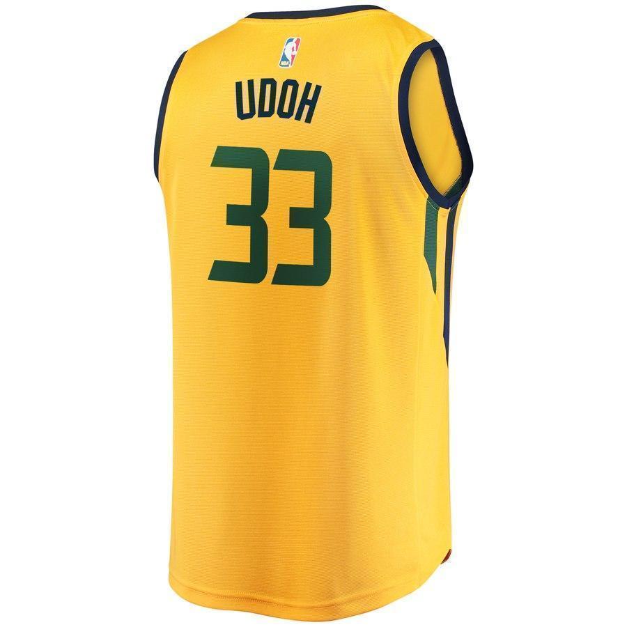 33-Ekpe Udoh Utah Jazz  Player Jersey Gold - Statement Edition