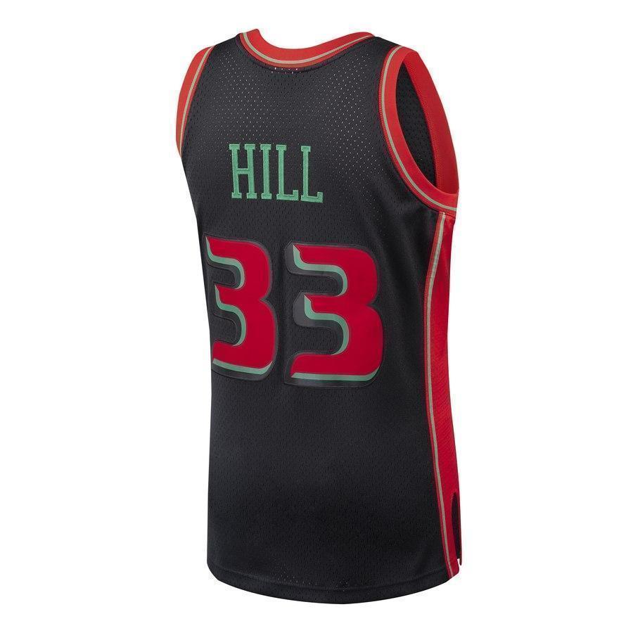 33-Grant Hill Detroit Pistons Hardwood Classics Christmas Swingan Collection Jersey – Black