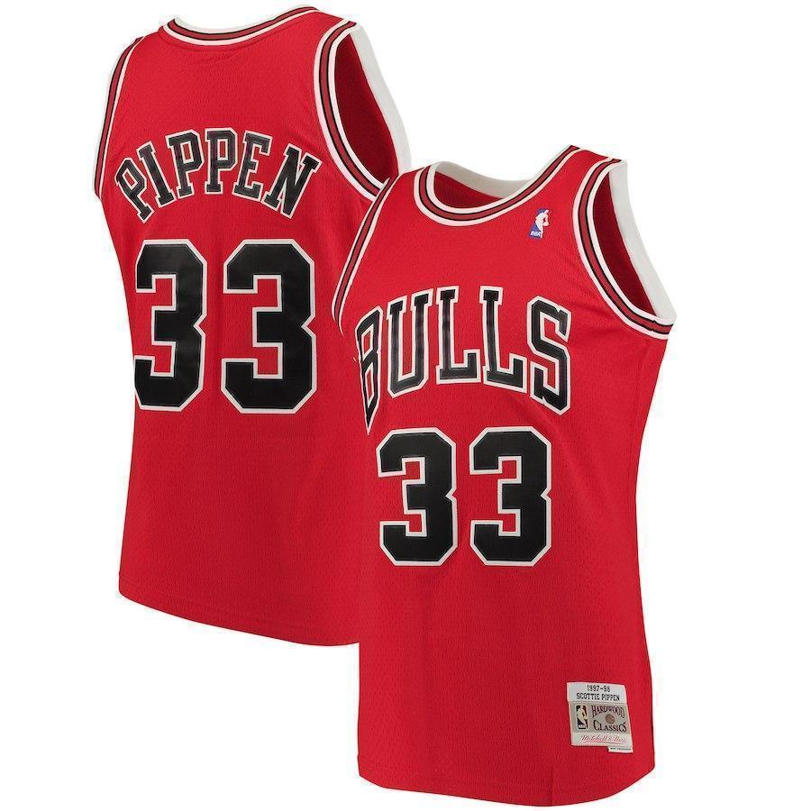 33-Scottie Pippen Chicago Bulls  Hardwood Classics Swingman Jersey - Red
