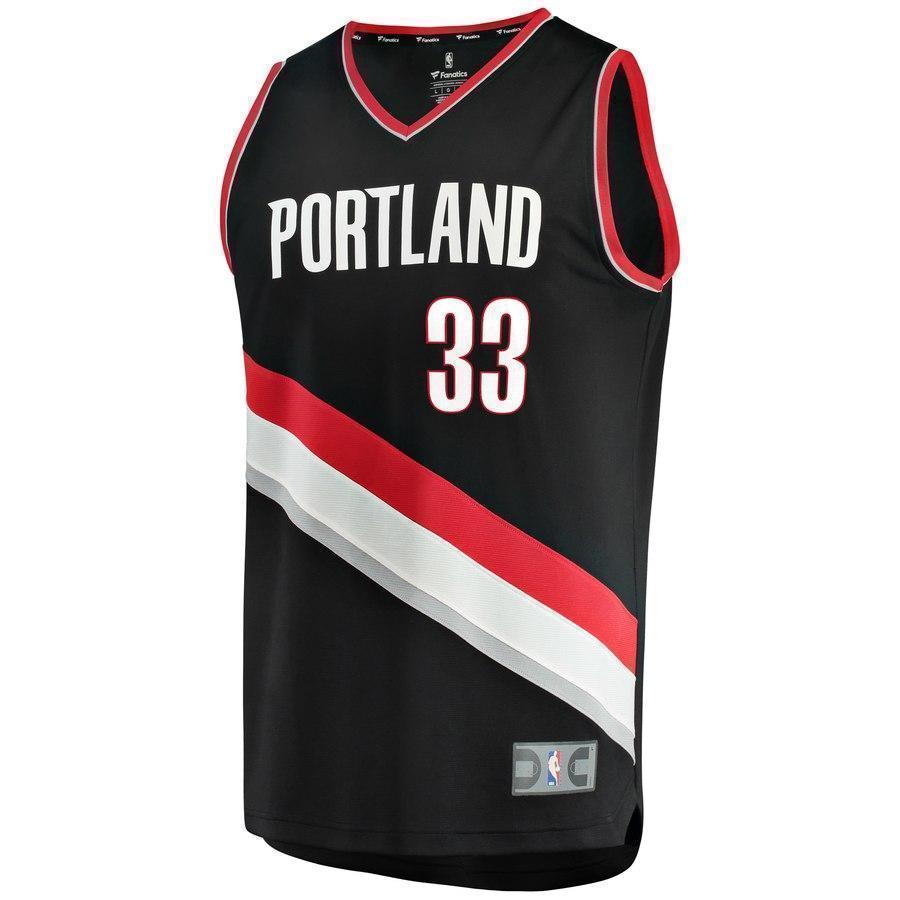 33-Zach Collins Portland Trail Blazers  Jersey Black - Icon Edition