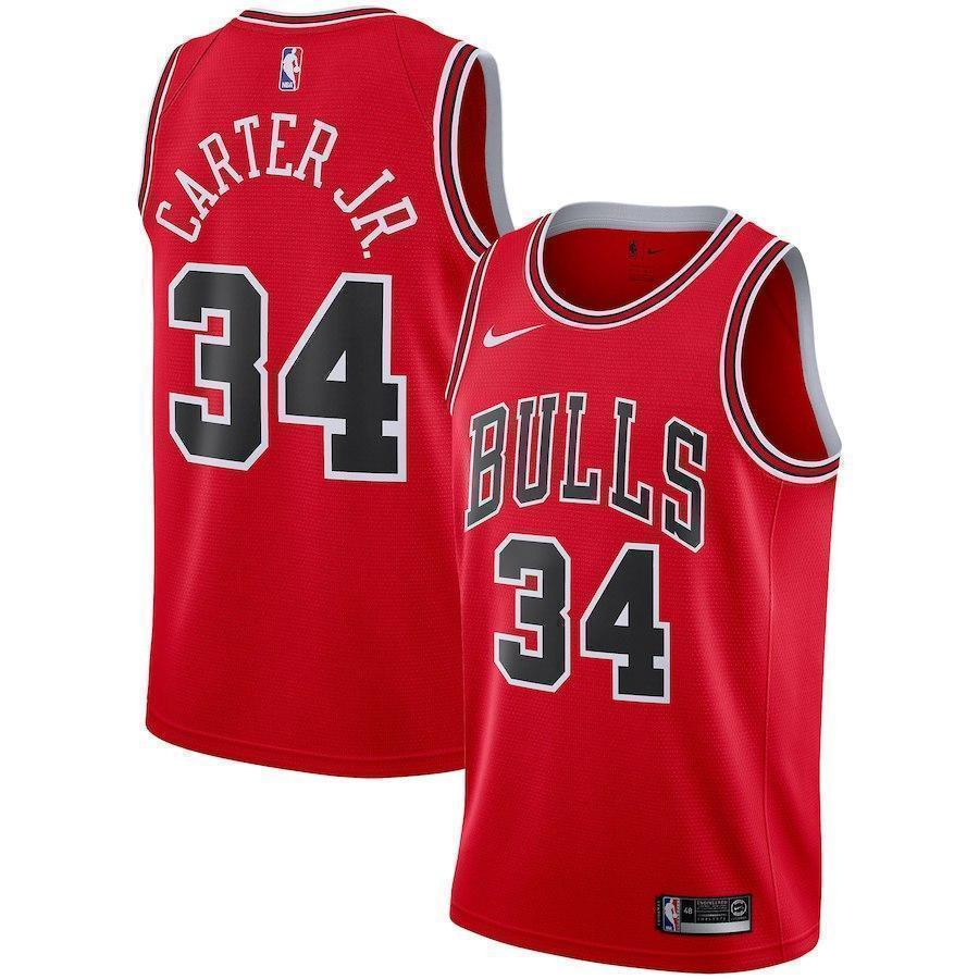 34-Chicago Bulls Wendell Carter Jr.  Men's Swingman Team Jersey - Red