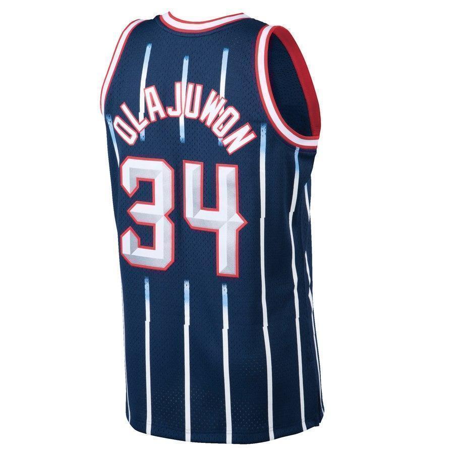 34-Hakeem Olajuwon Houston Rockets  adidas Swingman Jersey - Navy