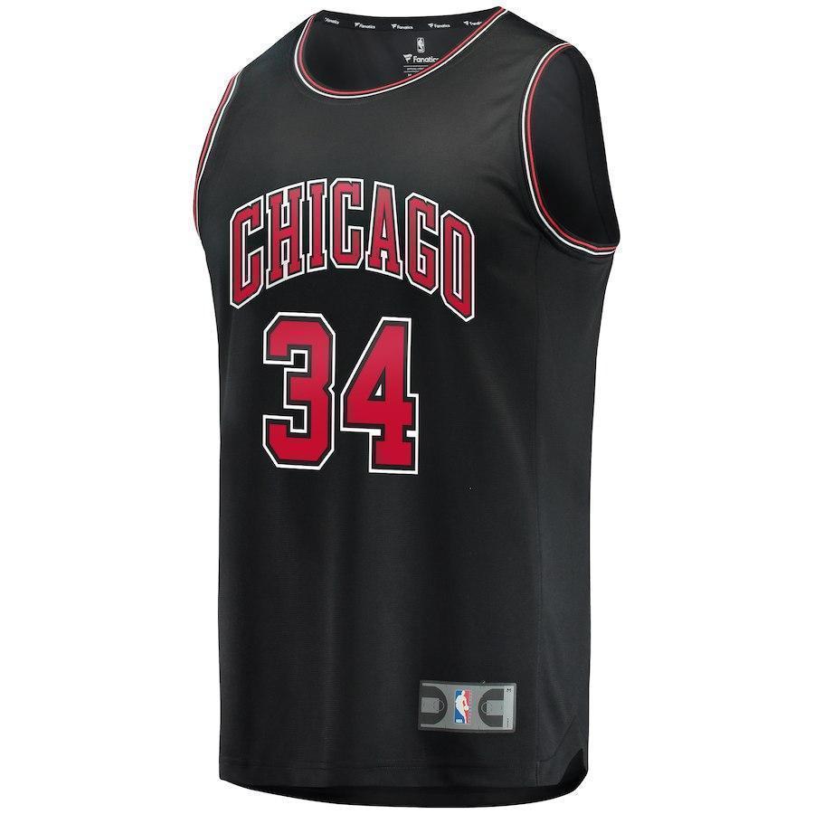 34-Wendell Carter Jr. Chicago Bulls  Jersey – Black