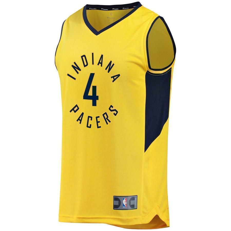 4-Victor Oladipo Indiana Pacers  Swingman Jersey - Statement Edition – Gold