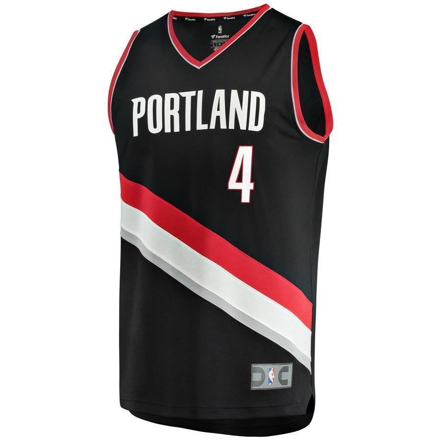 4-Maurice Harkless Portland Trail Blazers  Jersey Black - Icon Edition